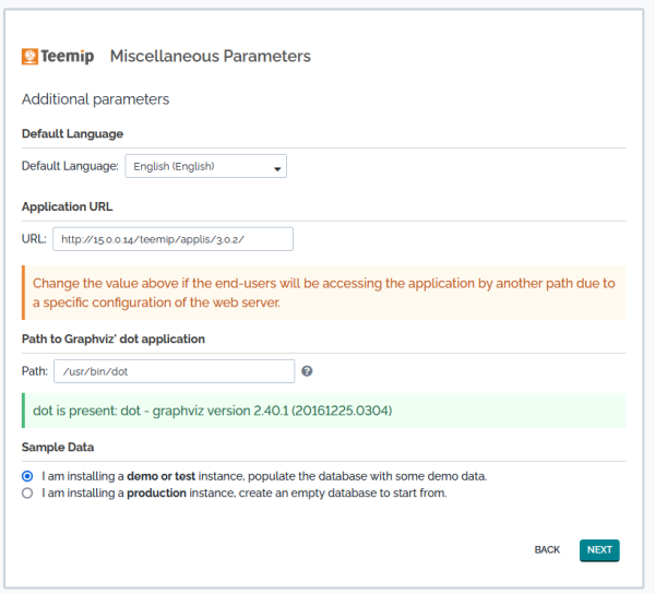 Step 6: Misc parameters