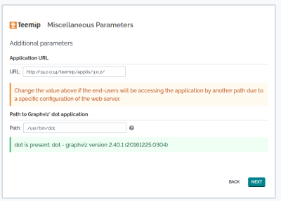 Step 4: Database info